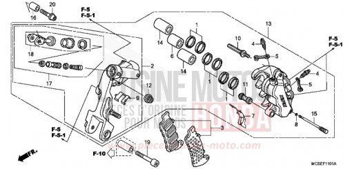 LEFT FRONT BRAKE CALIPER ST1300AE de 2014